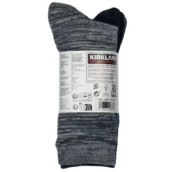 KIRKLAND Extra-Fine Merino Wool Blend Crew Socks, Ladies 4 Pair Pack, Womens NWT - Picture 8 of 8